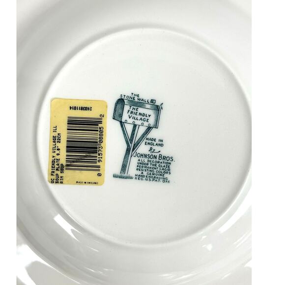 Johnson Bros Friendly Village England Vintage Stone Wall Rim Soup Bowls-Set of 4 - Picture 6 of 7